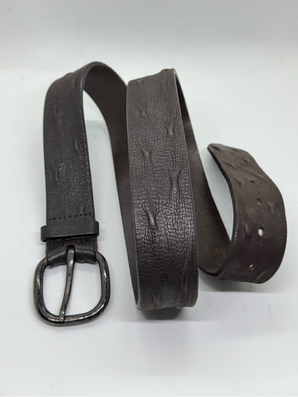 Orciani Dragon Leather Brown Distressed Belt Made Italy Size 38